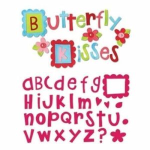 Fustelle bigz - alfabeto butterfly kisses 4 fustelle - SIZZIX