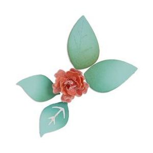 Fustella Sizzlits Flower Bloom with leaves 3D - SIZZIX