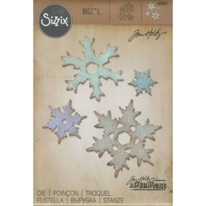 Fustella Bigz L stacked snowflakes by Tim Holtz - SIZZIX