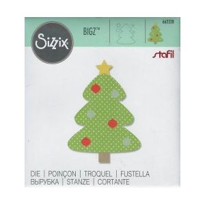 Fustella Bigz Christmas Tree with ornaments - SIZZIX