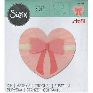 Fustella Bigz Heart with Bow - Cuore con fiocco - SIZZIX