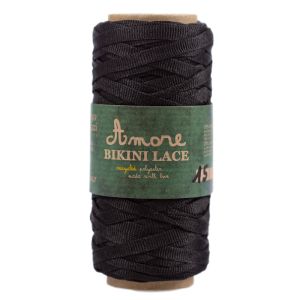 Fettuccia elastica Bikini Lace amore 50 gr Nero - BORGO DE PAZZI
