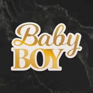 Baby Boy Sentiment Mini Cut, Foil and Emboss Dies - COUTURE CREATIONS