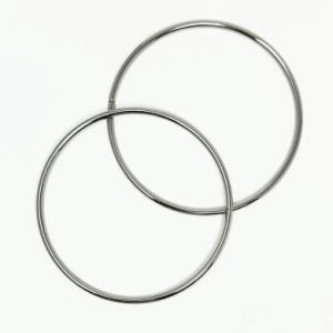 Manico Tondo In Metallo Diametro 12,5 Cm Argento - MAS