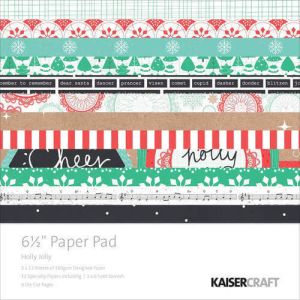 Holly jolly paper pad 16,5x16,5cm - KAISERCRAFT