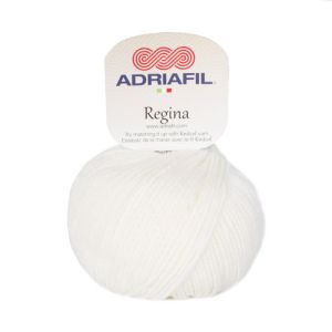 Lana Regina 50gr 100% merino superwash col.02 Bianco - ADRIAFIL