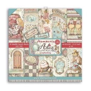 Alice Through the Looking Glass 12x12 Inch Paper Pack - STAMPENDOUS